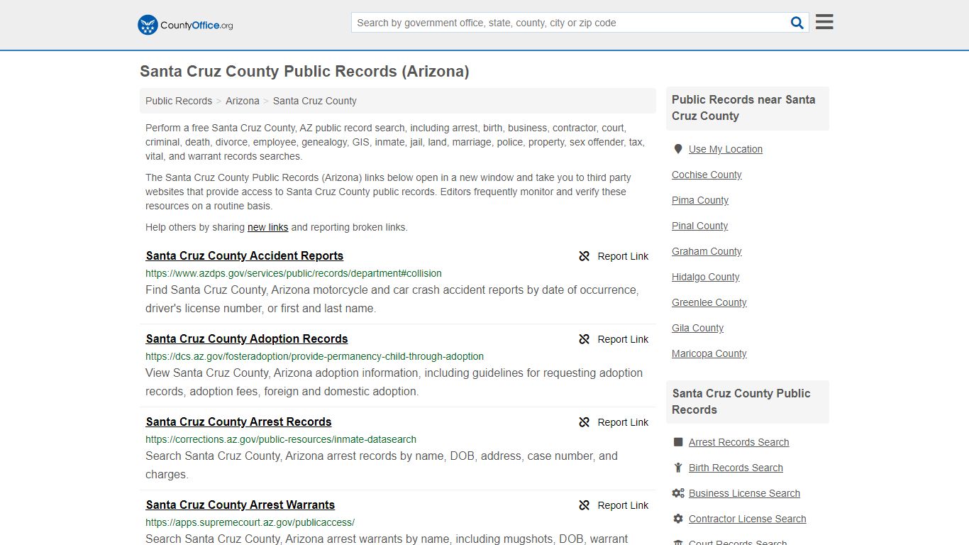 Public Records - Santa Cruz County, AZ (Business, Criminal ...